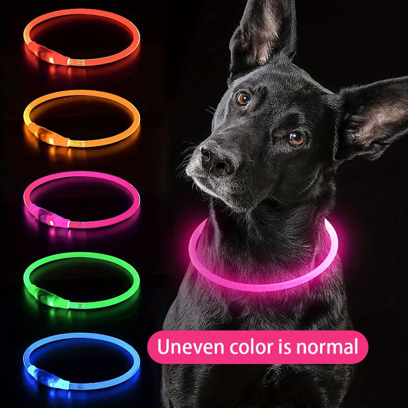 USB Rechargeable Dog Collar Pet Dog LED Light Collar