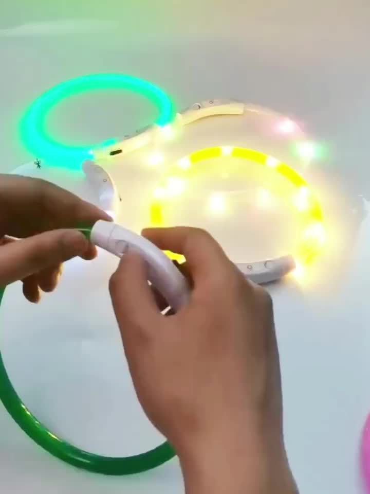 USB Rechargeable Dog Collar Pet Dog LED Light Collar