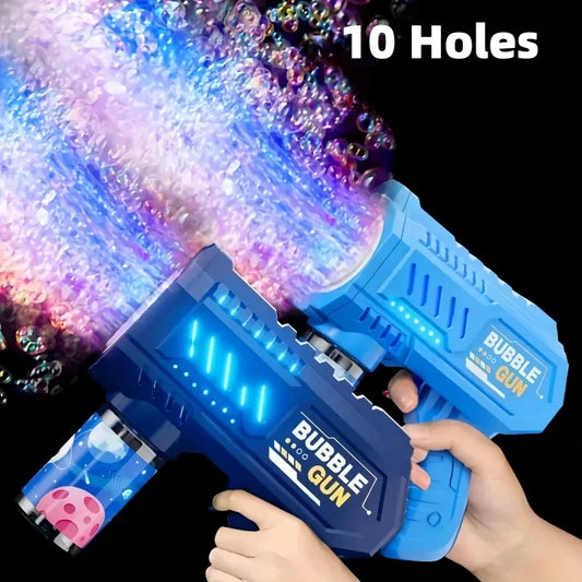 10 Holes Children Electric Bubble Gun Rocket Soap