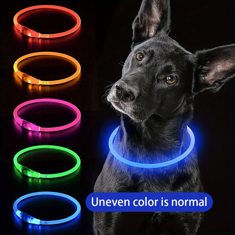 USB Rechargeable Dog Collar Pet Dog LED Light Collar