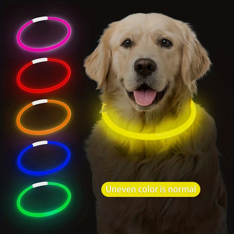 USB Rechargeable Dog Collar Pet Dog LED Light Collar
