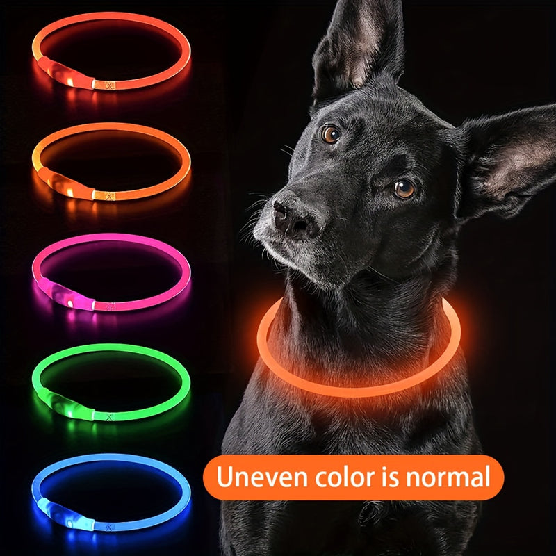 USB Rechargeable Dog Collar Pet Dog LED Light Collar