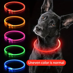 USB Rechargeable Dog Collar Pet Dog LED Light Collar
